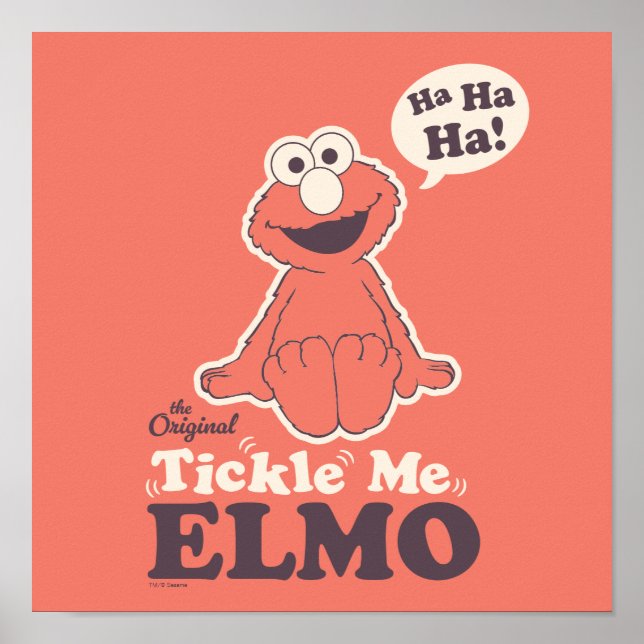 Den Ursprungliga Kittla Mig Elmo Poster (Framsidan)