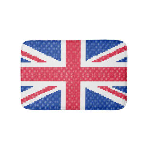 Den ursprungliga kor-stygn designen Union Jack Badrumsmatta