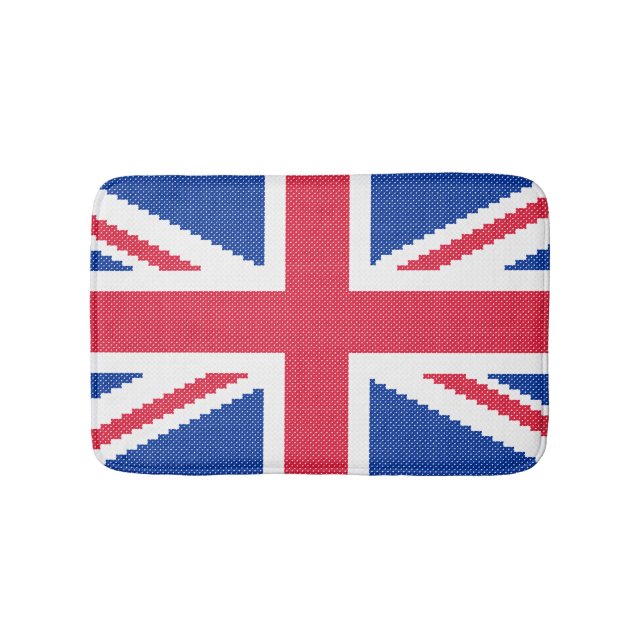 Den ursprungliga kor-stygn designen Union Jack Badrumsmatta (Framsidan)
