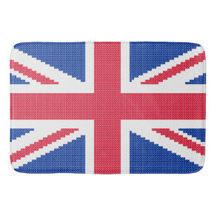 Den ursprungliga kor-stygn designen Union Jack Badrumsmatta
