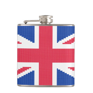 Den ursprungliga kor-stygn designen Union Jack Fickplunta