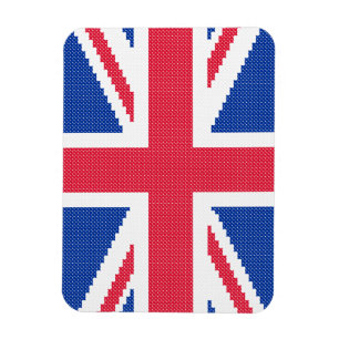 Den ursprungliga kor-stygn designen Union Jack Magnet