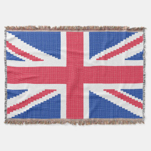 Den ursprungliga kor-stygn designen Union Jack Mysfilt