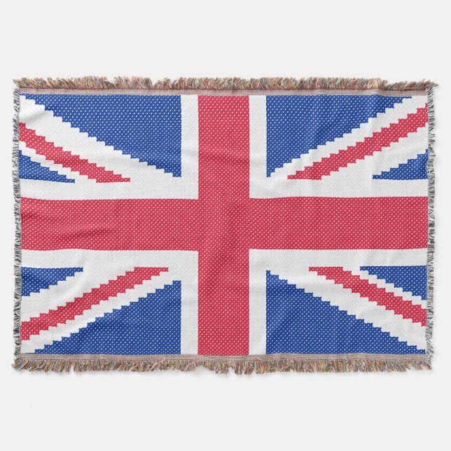Den ursprungliga kor-stygn designen Union Jack Mysfilt (Framsidan)