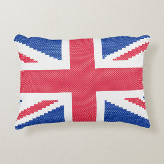 Den ursprungliga kor-stygn designen Union Jack Prydnadskudde