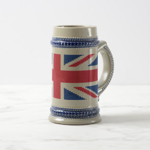 Den ursprungliga kor-stygn designen Union Jack Sejdel