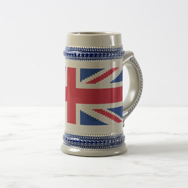 Den ursprungliga kor-stygn designen Union Jack Sejdel (Framsida höger)