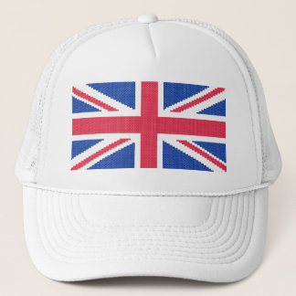 Den ursprungliga kor-stygn designen Union Jack Truckerkeps