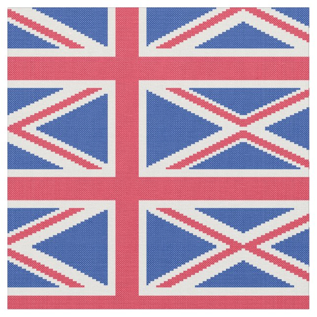 Den ursprungliga kor-stygn designen Union Jack Tyg (Närbild)