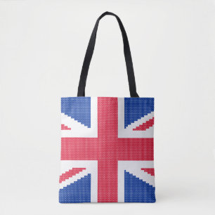 Den ursprungliga kor-stygn designen Union Jack Tygkasse