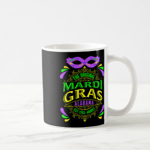 Den ursprungliga mobilen Alabyma Mardi Gras 2025 Kaffemugg