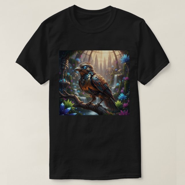 Den urverksdrivna sångfågeln t shirt (Design framsida)