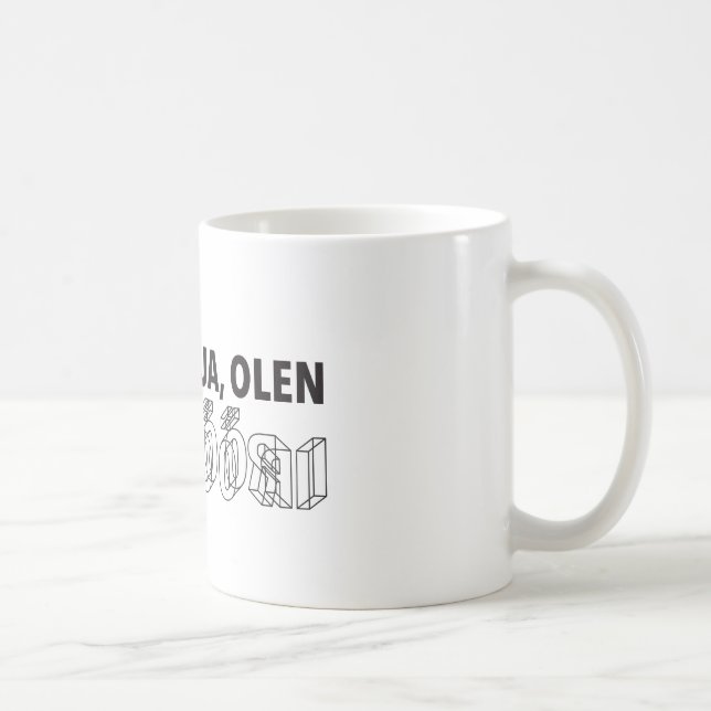Den Usko minuaen, olen insinööri. Kaffemugg (Höger)