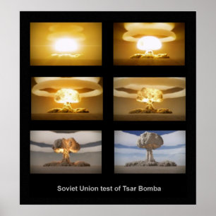Den USSR tsaren kärn- Bomba testar affischen Poster