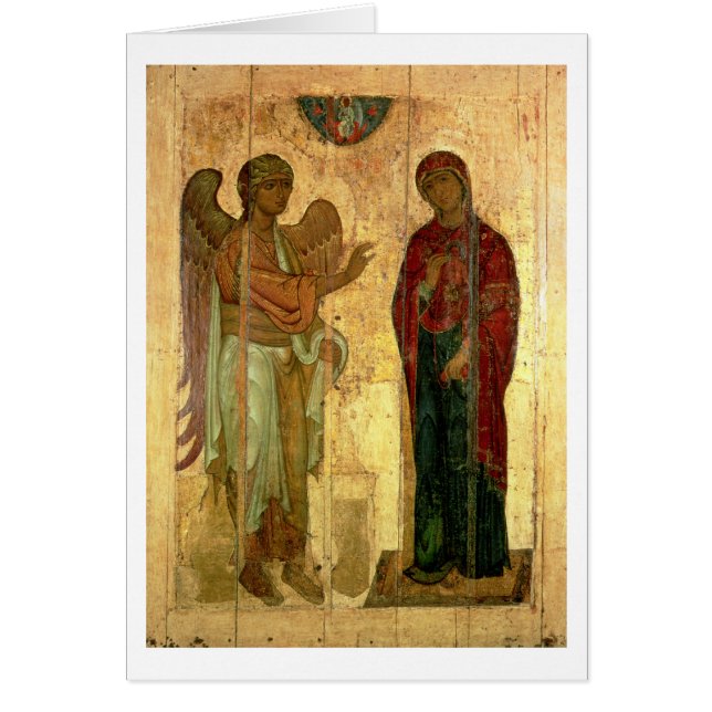Den Ustiug annunciationen, c.1130-40 (tempera Hälsningskort (Framsidan)