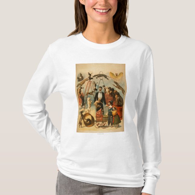 Den utbildade hunden agerar den sceniska affischen tee shirt (Framsida)