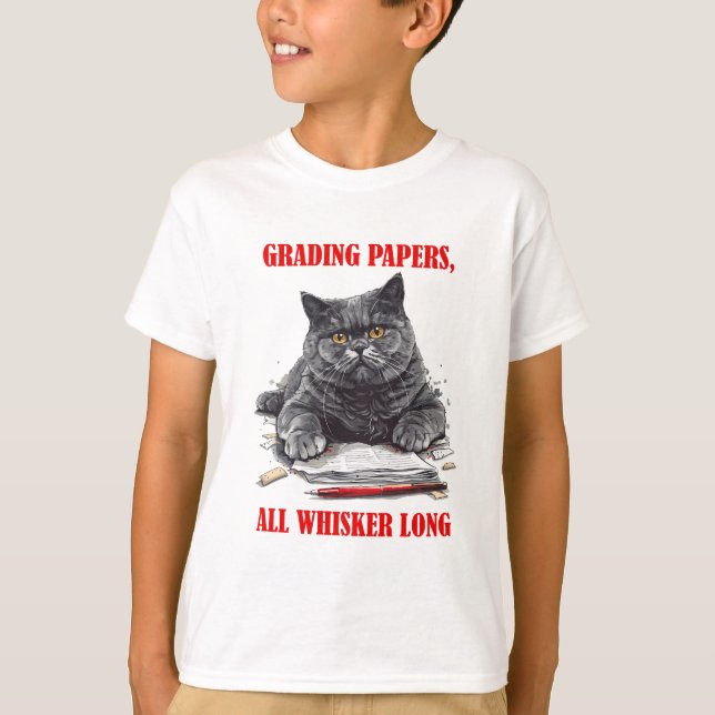 Den utbildade katten t shirt (Framsida)