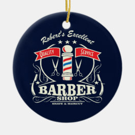 Den utmärkta barberaren shoppar stylistrakning julgransprydnad keramik