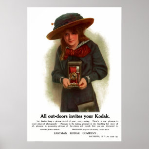Den utomhus- flickan. Circa 1911. Poster