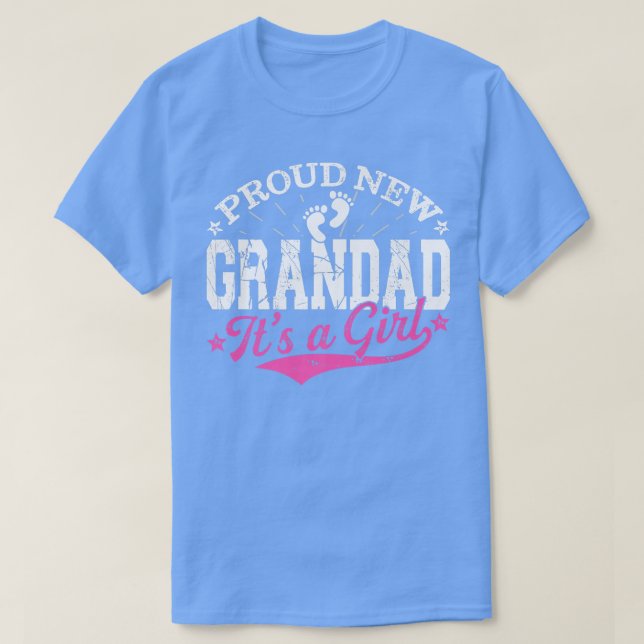 Den utpressade Genderna Reveal Proud New Grandad. T Shirt (Design framsida)