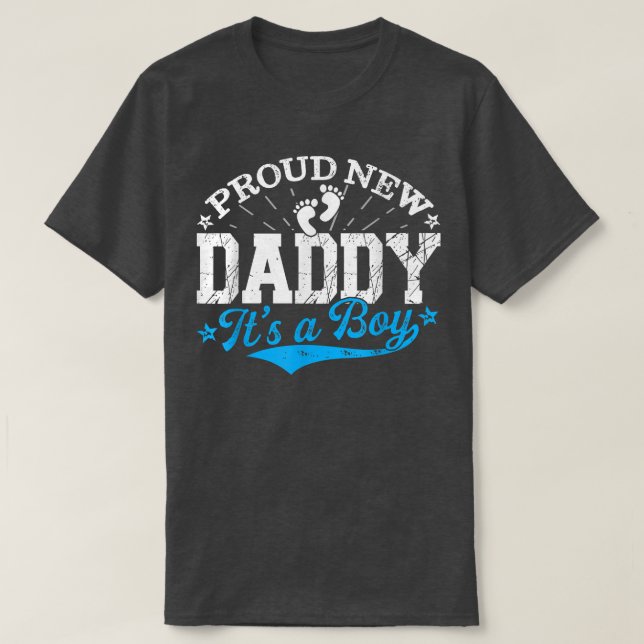 Den utpressade Genderna Reveal stolt New pappa... T Shirt (Design framsida)