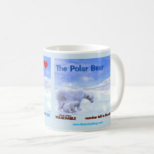 Den utsatte för fara polara björnen - kaffemugg