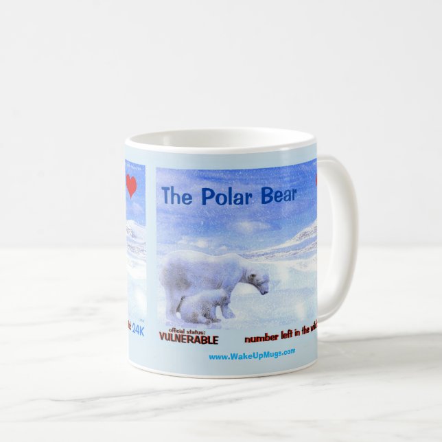 Den utsatte för fara polara björnen - kaffemugg (Framsida höger)