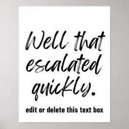 Den utskalade utskriften med snabb anpassningsbar poster