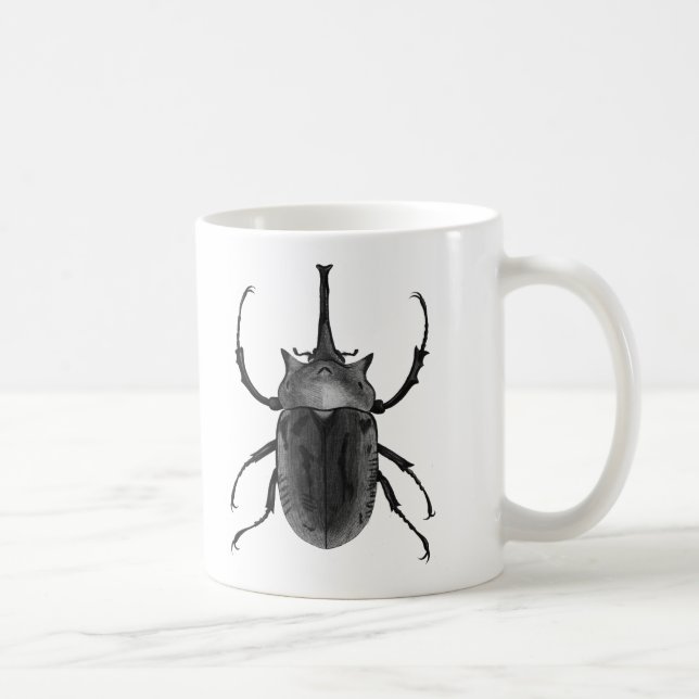 Den utskjutande designsvarten & vitkonst fodrar kaffemugg (Höger)