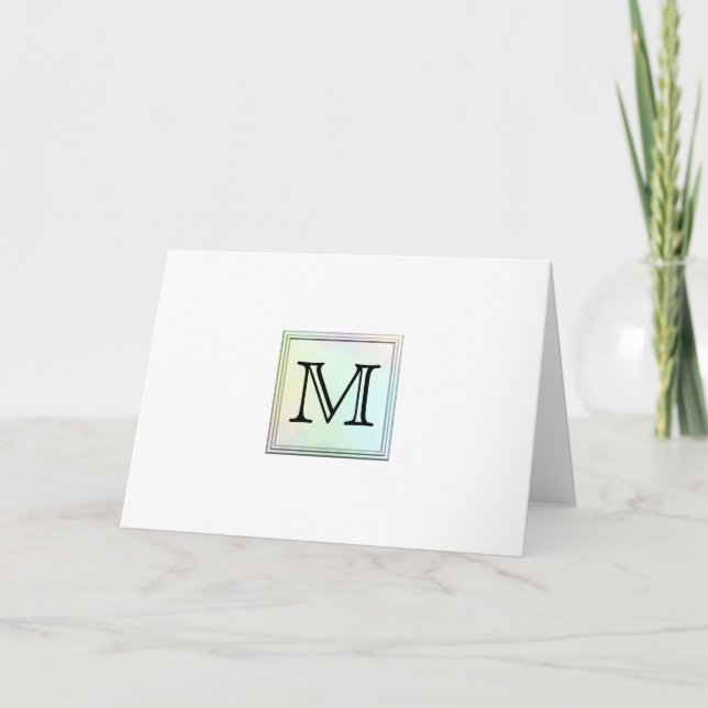 Den utskrivavna beställnings- monogramen avbildar. anteckningskort (Framsida)