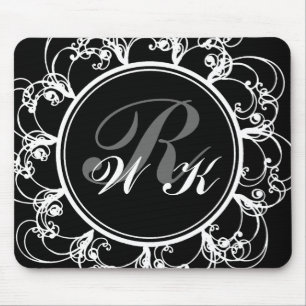 Den utsmyckade Monogrammed musen vadderar Musmatta