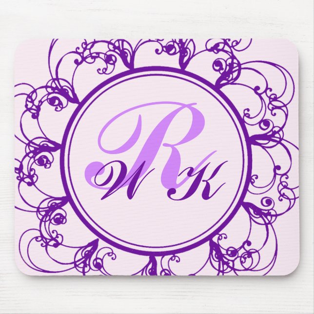 Den utsmyckade Monogrammed musen vadderar Musmatta (Framsidan)