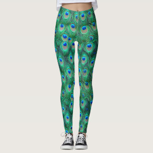 Den utsmyckade påfågeln befjädrar alla över - leggings