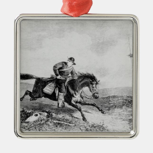 Den uttryckliga amerikanponnyn julgransprydnad metall (Framsidan)