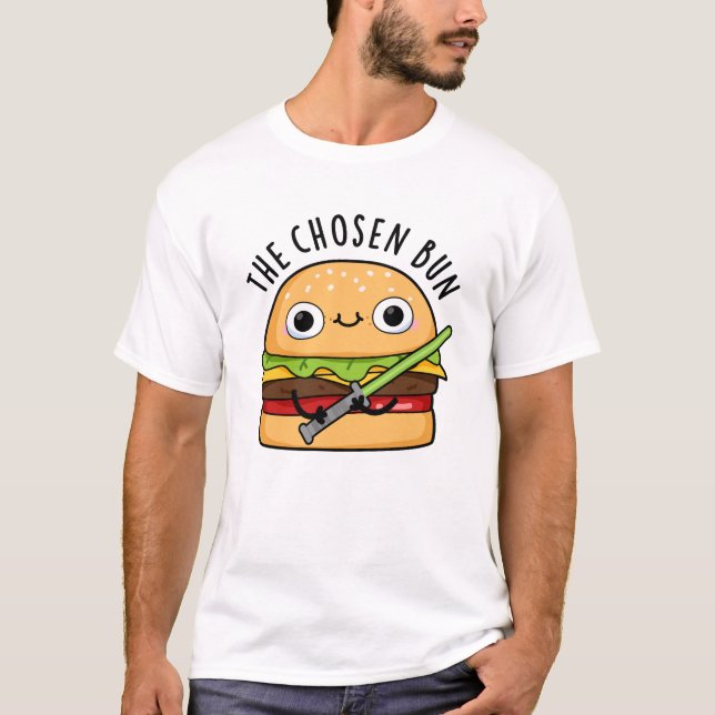 Den utvalda Bun Funny Food Warrior Bun Pun T Shirt (Framsida)