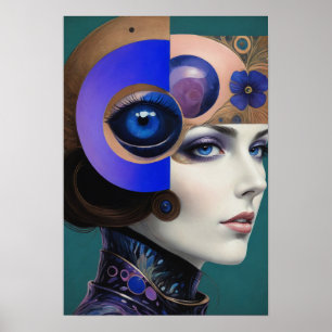 Den vackra Abstrakten Woman Poster