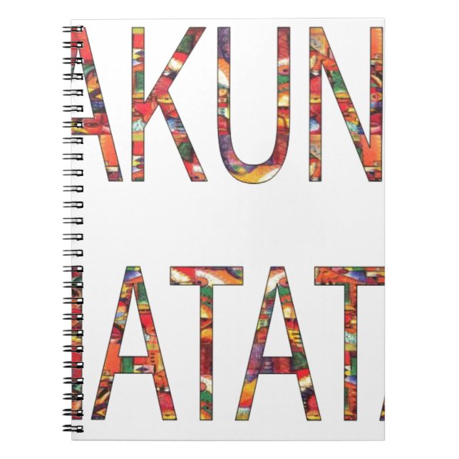 Den vackra afrikanska Vintagen Färg Hakuna Matata  Anteckningsbok (Framsidan)