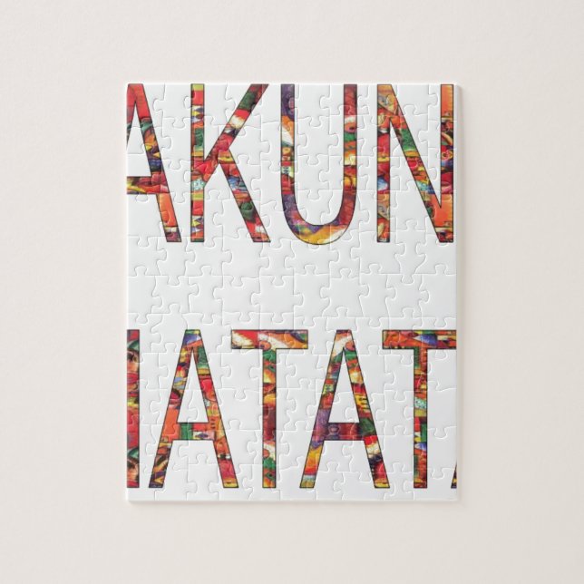 Den vackra afrikanska Vintagen Färg Hakuna Matata  Pussel (Vertikal)