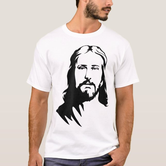 Den vackra Ansikte av Jesus Kristus Kristus T Shirt (Framsida)