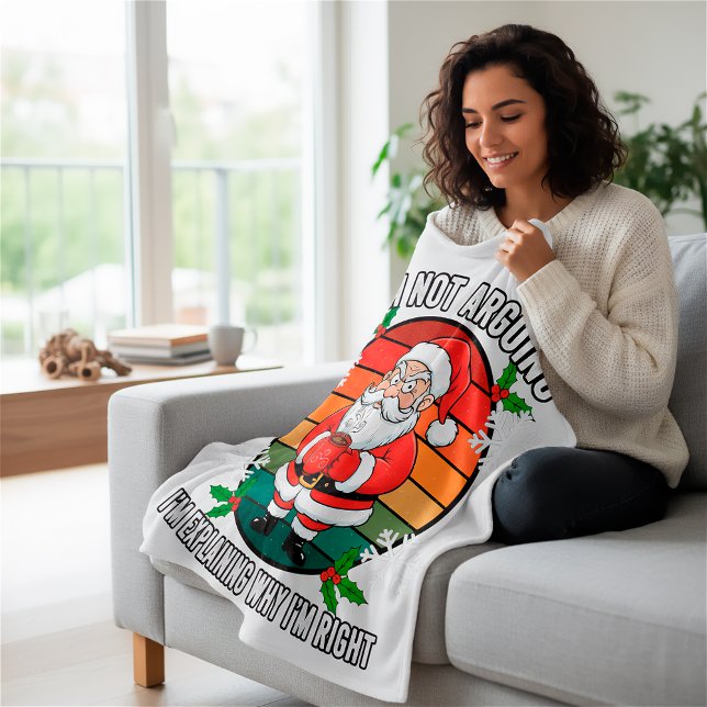 Den vackra Argen Santa Humor Sarcastic julgift Fleecefilt (Skapare uppladdad)