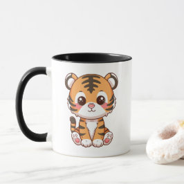 Den vackra baby tiger sitta Tecknad Mugg