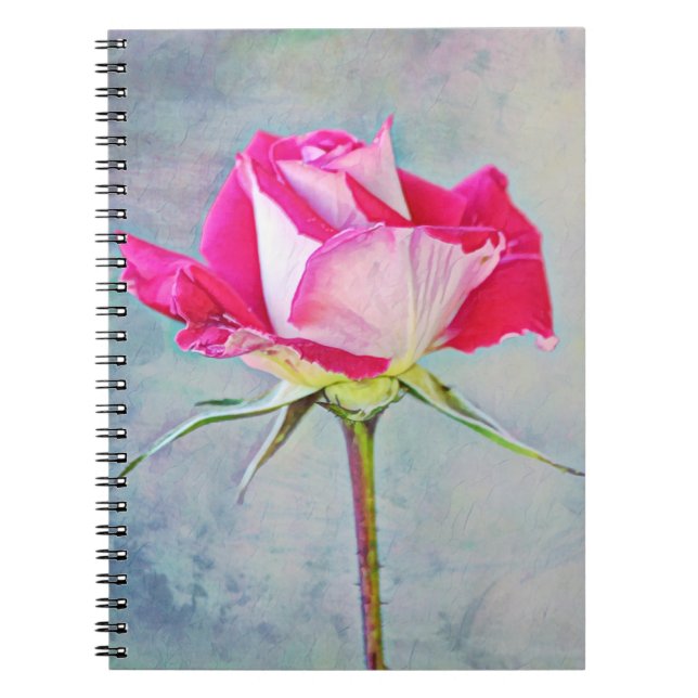 Den vackra bärbara datorn Rosa ros Artsy Journal Anteckningsbok (Framsidan)