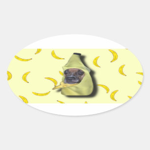 Den vackra Bean Hund Sticker Ovalt Klistermärke