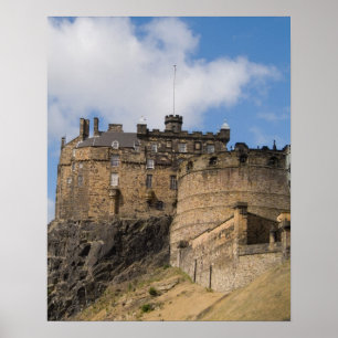 Den vackra berömden jätten Edinburgh Castle i Poster