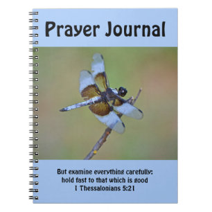 Den vackra blåblå drakflygPrayer Journal-bärbara d Anteckningsbok