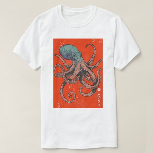 Den vackra bläckfisken t shirt (Design framsida)