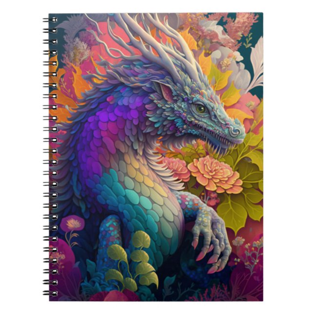 Den vackra Blommigten Dragon - bärbar dator Anteckningsbok (Framsidan)