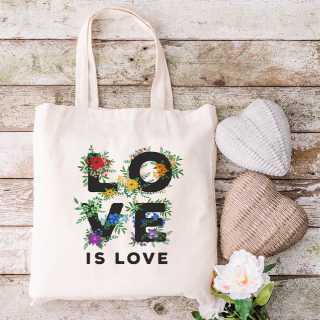 Den vackra Blommigten Kärlek är Pridet Kärlek Tygkasse (Skapare uppladdad)