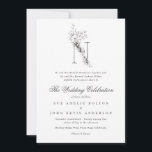 Den vackra Blommigten "N" Monogram Sketched Bröllo Inbjudningar<br><div class="desc">Den här inbjudan är till en klassisk romantisk utomhus, trädgårdsininspirerad bröllop eller bara en kärlek-blommigt och botaniker med sin rena, klassiska inslag av designelegans och texttypografi av Phrosne Ras Design. Med hjälp av ett monogram för blommigt av anpassningsbar med par-efternamnet kan du säkert se hur och hur det är. Inbjudan...</div>