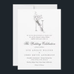 Den vackra Blommigten "N" Monogram Sketched Bröllo Inbjudningar<br><div class="desc">Den här inbjudan är till en klassisk romantisk utomhus, trädgårdsininspirerad bröllop eller bara en kärlek-blommigt och botaniker med sin rena, klassiska inslag av designelegans och texttypografi av Phrosne Ras Design. Med hjälp av ett monogram för blommigt av anpassningsbar med par-efternamnet kan du säkert se hur och hur det är. Inbjudan...</div>